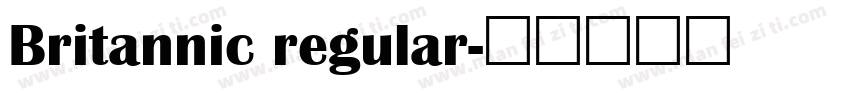 Britannic regular字体转换